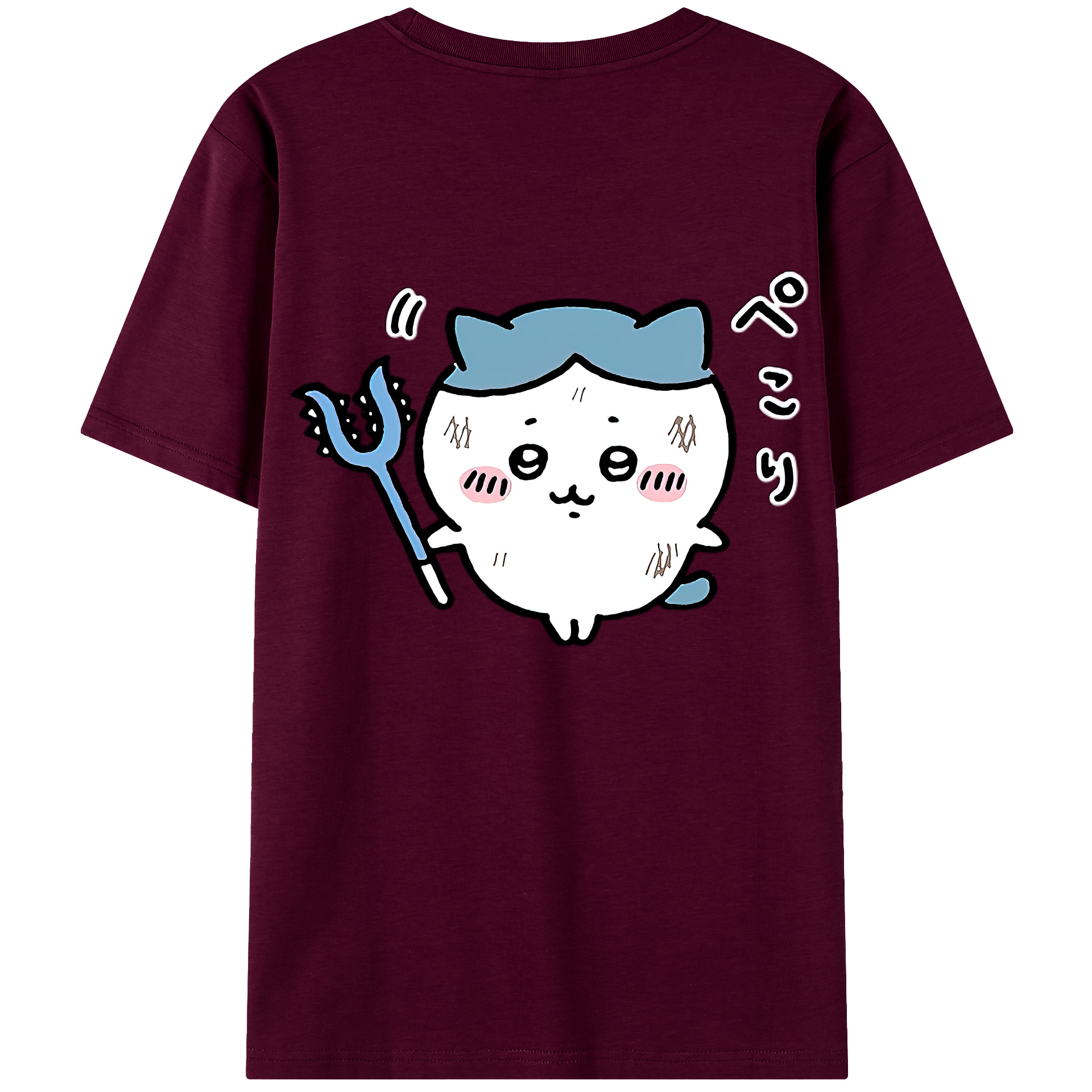 （画像用） ちいかわ ハチワレ Chii-kawa hachiware レディース半袖Tシャツ(バックプリント)